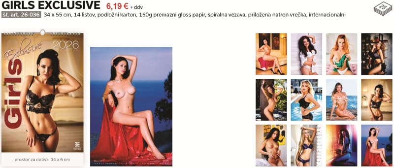 stenski koledar GIRLS EXCLUSIVE (eg)